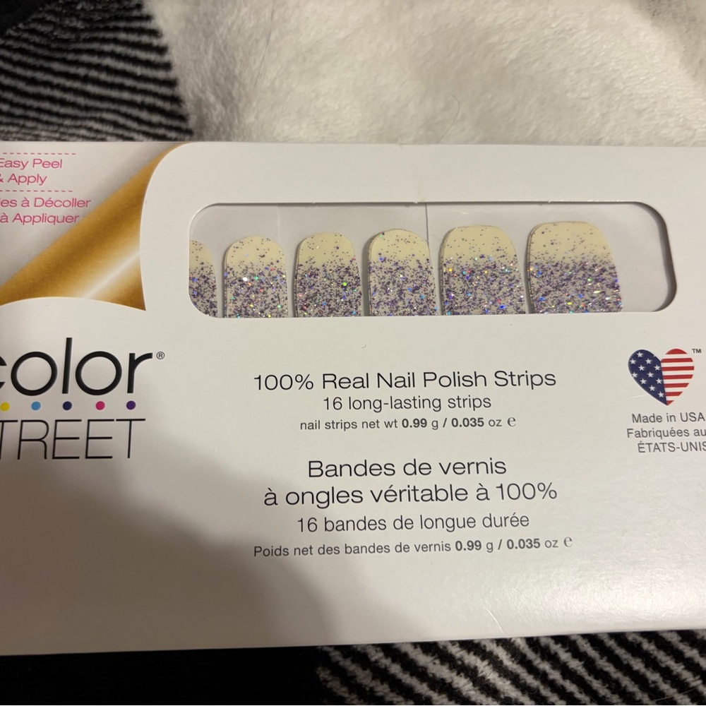 Color Street Glitter Nail Polish Strips LAVISH LAVENDER